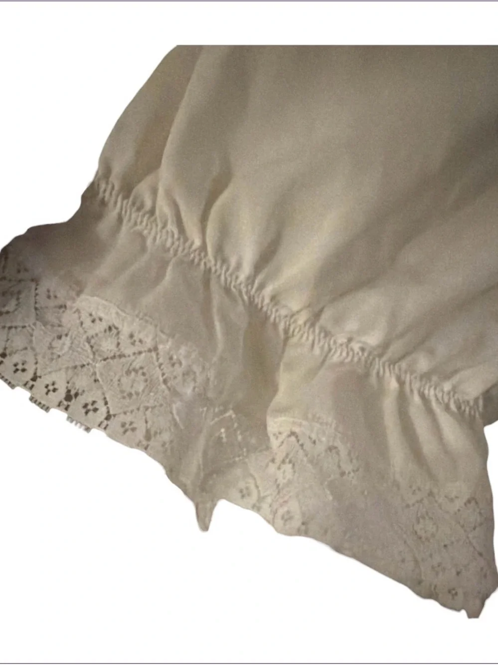 Vintage Karessah By Henson Nightgown Womens Medium White Lace Ruffle Maxi USA